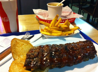 BABY BACK RIBS WITH FRIES