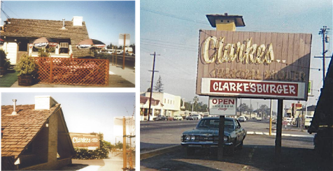 clarke restaurant with signage